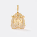 Dije Rostro cristal de oro laminado 18k