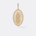 Dije Virgen Guadalupe cristal de oro laminado 18k