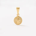 Dije San Benito Red Pequeño de oro laminado 18k