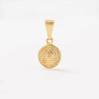 Dije San Benito Red Pequeño de oro laminado 18k