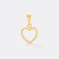 Dije Corazón Silueta de oro laminado 18k