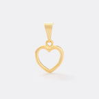 Dije Corazón Silueta de oro laminado 18k