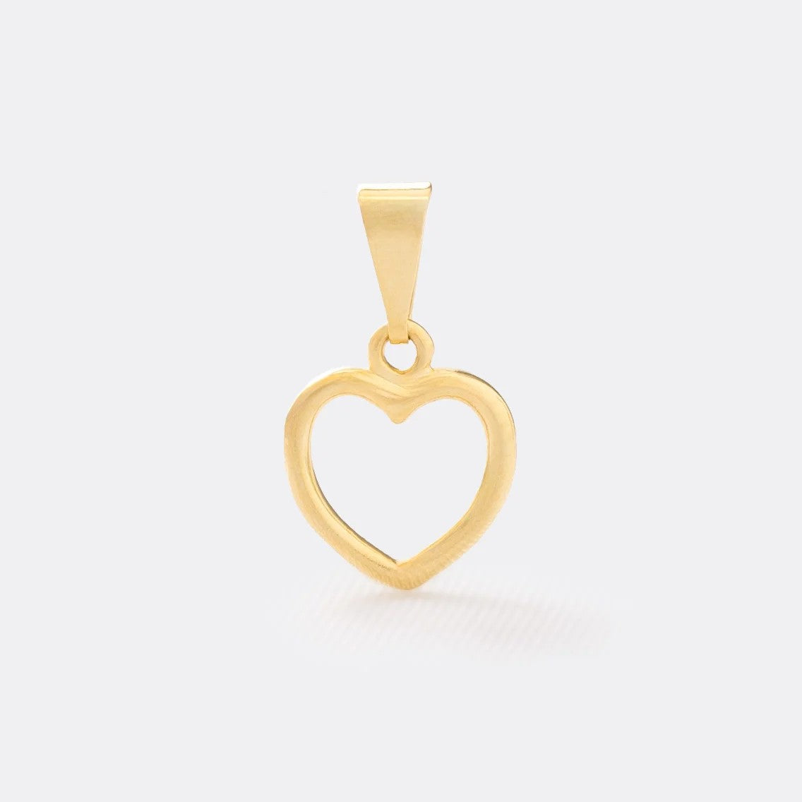 Dije Corazón Silueta de oro laminado 18k