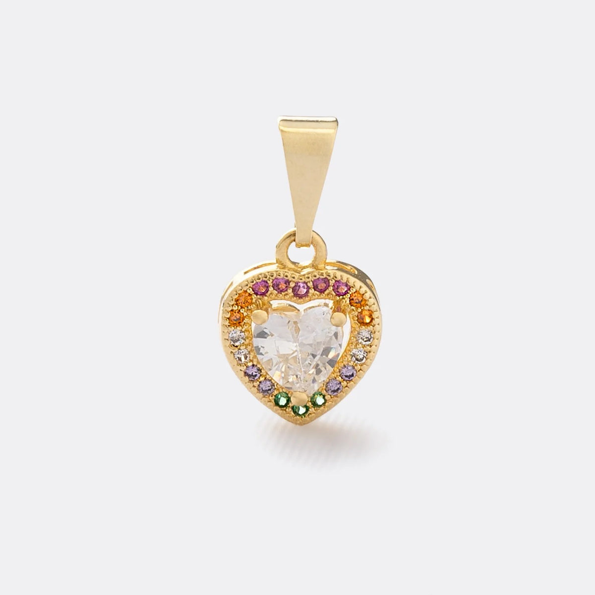 Dije Rainbow Love de oro laminado 18k