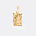 Dije Placa Almighty de oro laminado 18k
