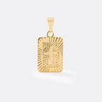 Dije Placa Almighty de oro laminado 18k