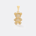 Dije Oso cristal de oro laminado 18k