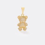 Dije Oso cristal de oro laminado 18k