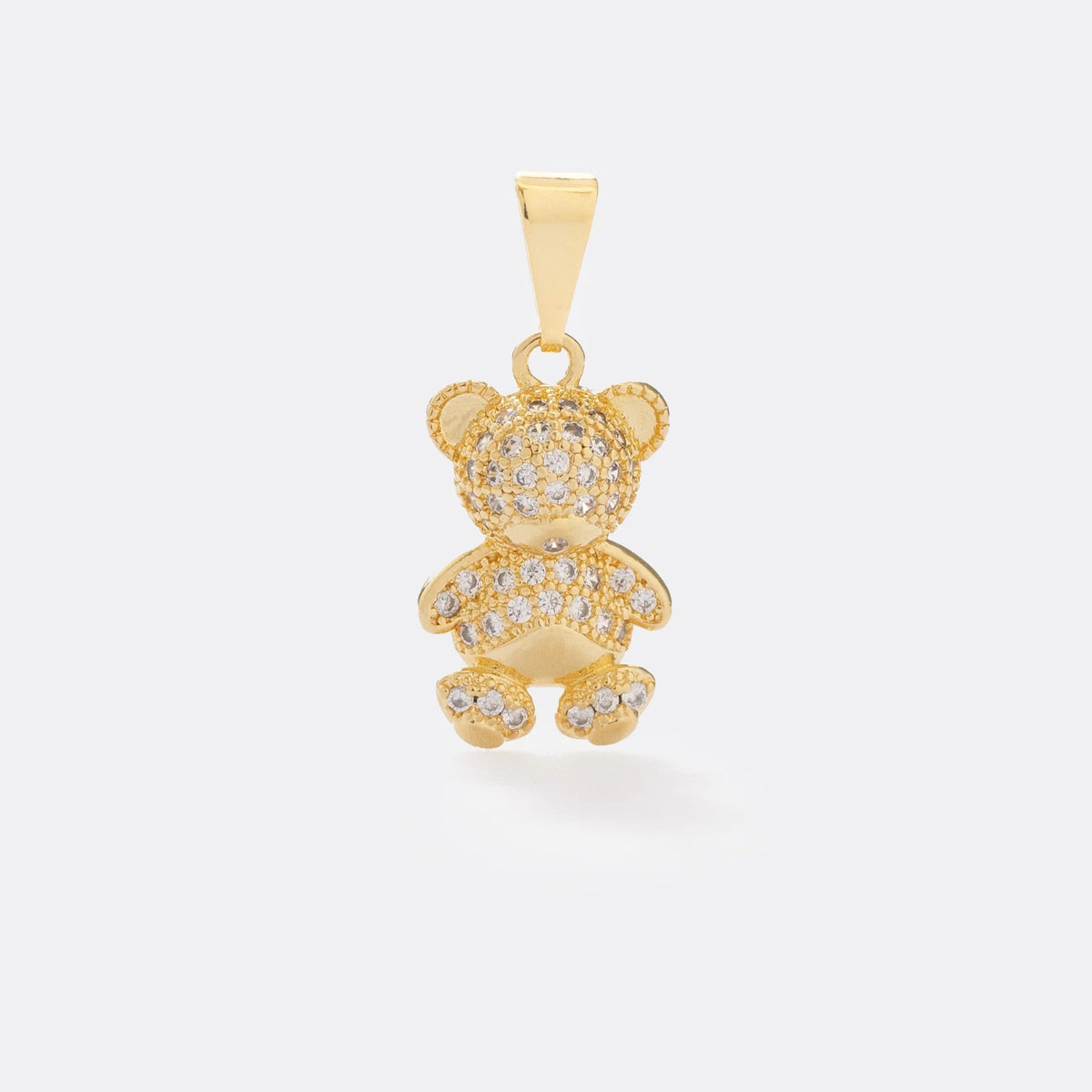 Dije Oso cristal de oro laminado 18k