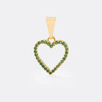 Dije Amour Verde de oro laminado 18k