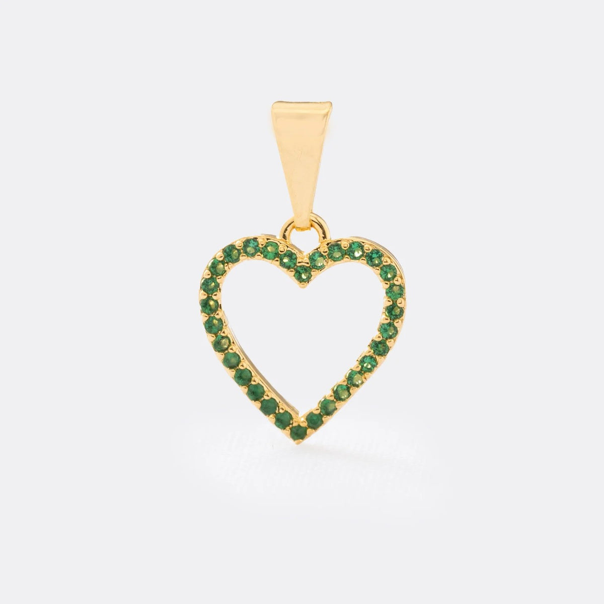 Dije Amour Verde de oro laminado 18k