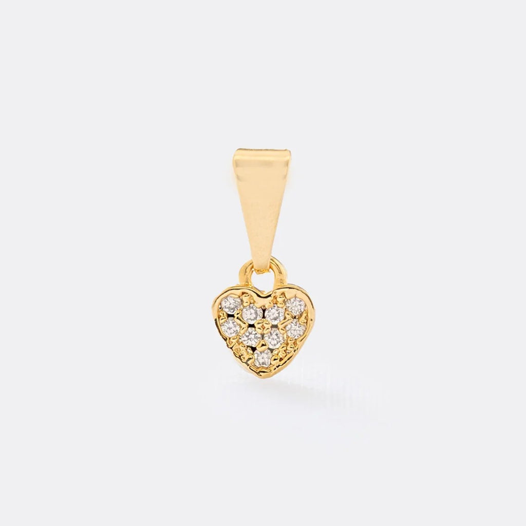 Dije Pequeño Love Cristal de oro laminado 18k