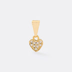 Dije Pequeño Love Cristal de oro laminado 18k
