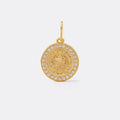 Dije San Benito Red Circonias 1.8 cm de oro laminado 18k