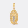Dije Nuestra Señora de Guadalupe Circonias de oro laminado 18k