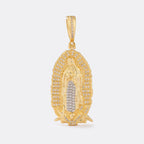 Dije Nuestra Señora de Guadalupe Circonias de oro laminado 18k
