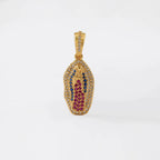 Dije Virgen María de Guadalupe de oro laminado 18k