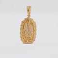 Dije Medalla de Guadalupe de oro laminado 18k