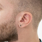 Aretes Topo Circonia Redonda Negra puestos (5)