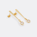 Aretes Largos Byzantine de oro laminado 18k