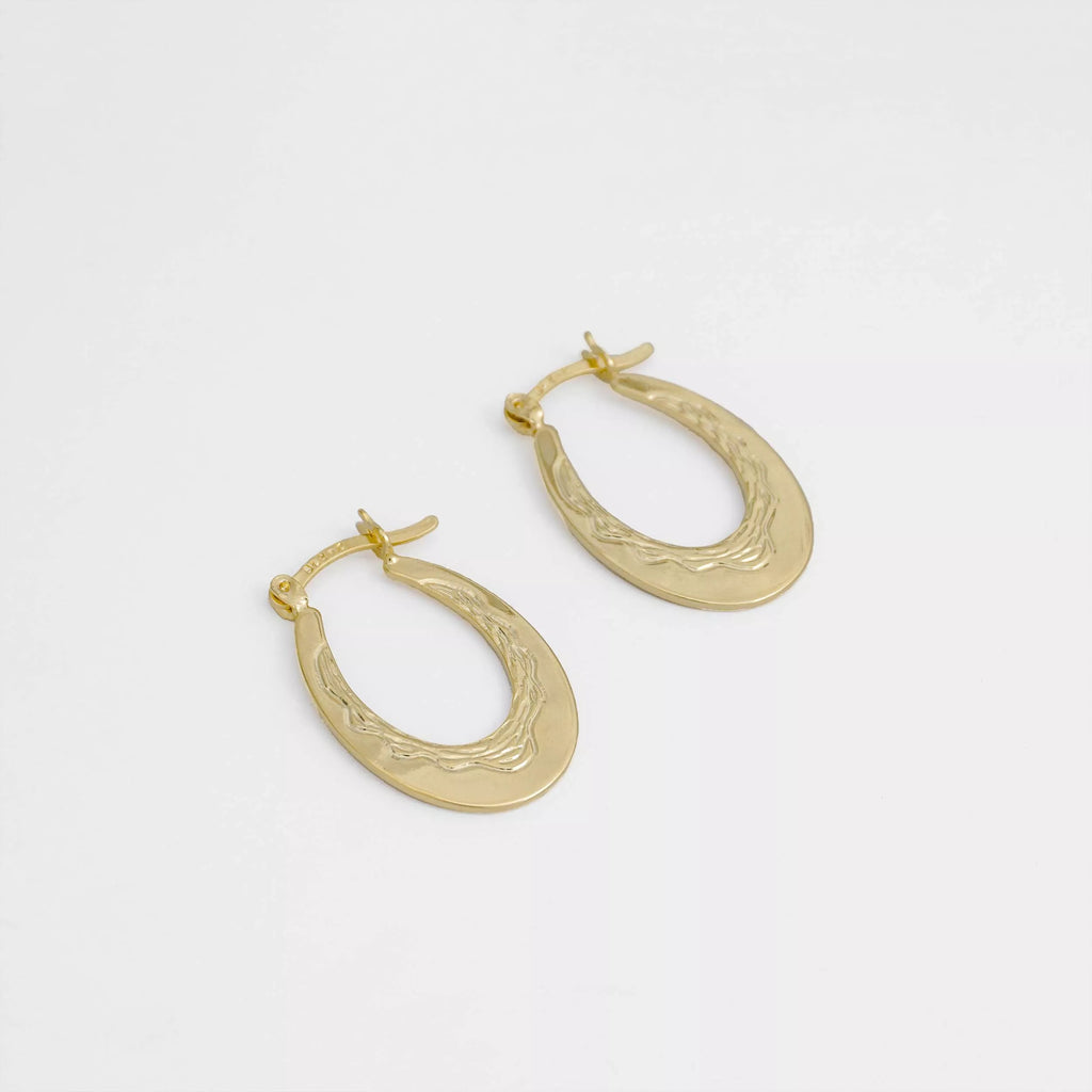 Argollas Vintage de oro laminado 18k