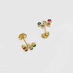 Aretes Happiness de oro laminado 18k