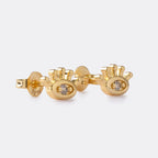 Aretes Ojo Nazar de oro laminado 18k