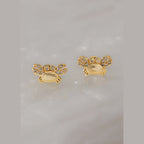 Detalle de Aretes Cangrejo Circonias