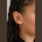 Aretes Trébol 1 cm puestos