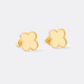 Aretes Trébol 1 cm de oro laminado 18k