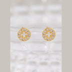 Detalle de Aretes Trébol Redondo Silueta 9 mm