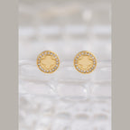 Detalle de Aretes Trébol Redondo Circonias 1 cm