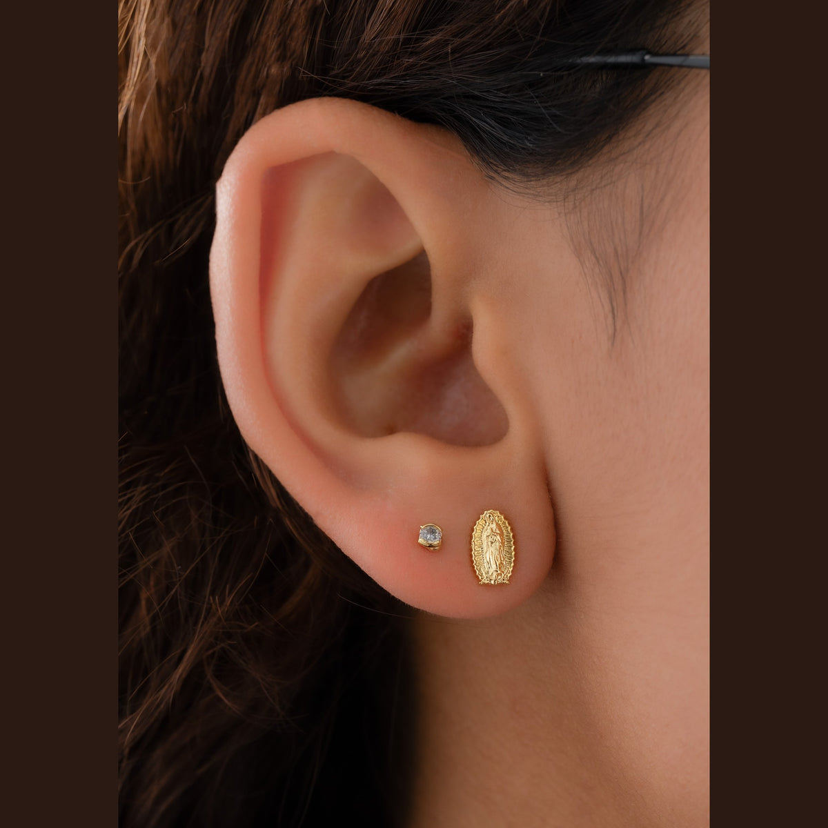 Aretes Guadalupe Finita puestos