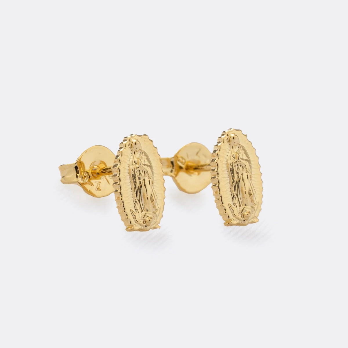 Aretes Guadalupe Finita de oro laminado 18k