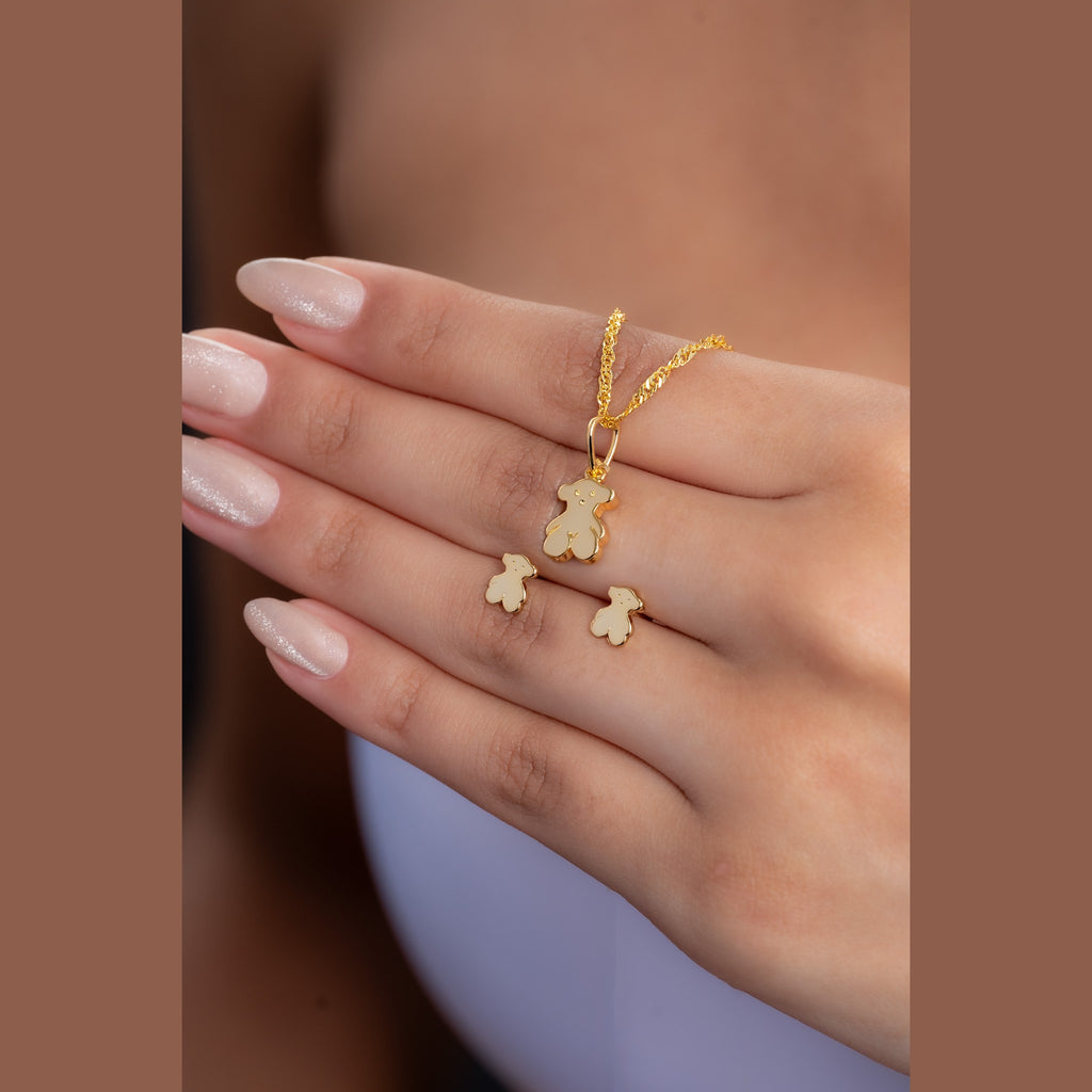 Aretes Oso T — puesta