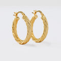 Aretes Trend de oro laminado 18k