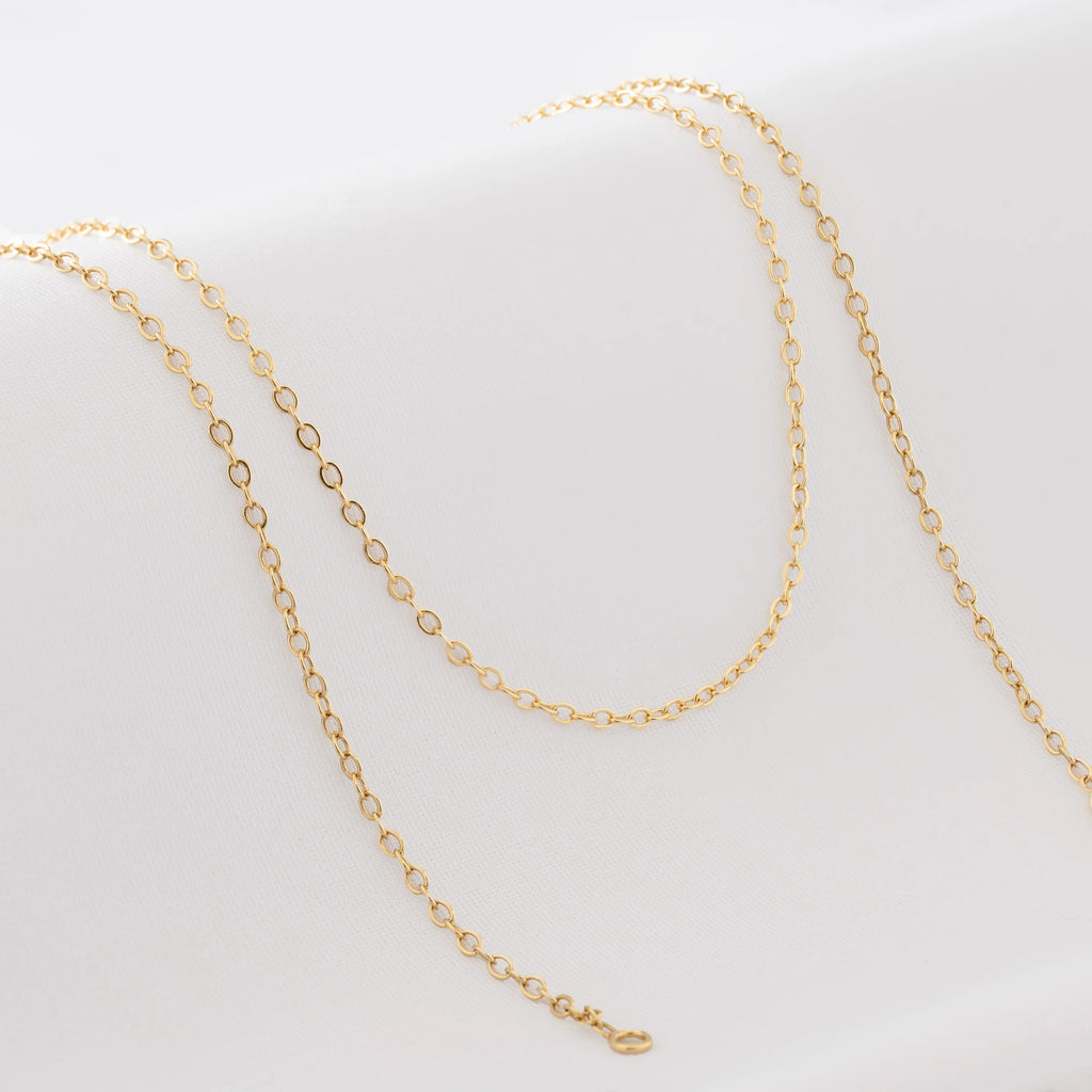 Cadena Aros 1.8 mm 45 cm de oro laminado 18k