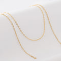 Cadena Aros 1.8 mm 45 cm de oro laminado 18k