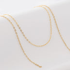 Cadena Aros 1.8 mm 45 cm de oro laminado 18k