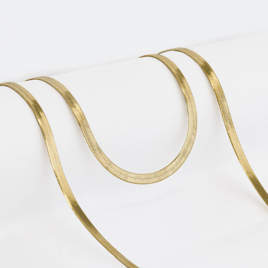 Cadena Tejido Egipcio 40 cm + extensor de oro laminado 18k