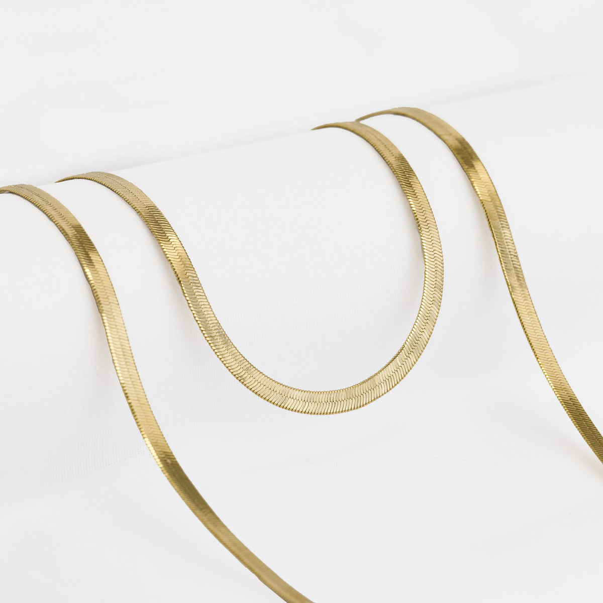 Cadena Tejido Egipcio 40 cm + extensor de oro laminado 18k