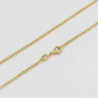 Cadena Aros 2 mm 65 cm de oro laminado 18k