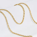 Cadena Caracol Gruesa 65 cm de oro laminado 18k