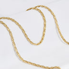 Cadena Caracol Gruesa 65 cm de oro laminado 18k