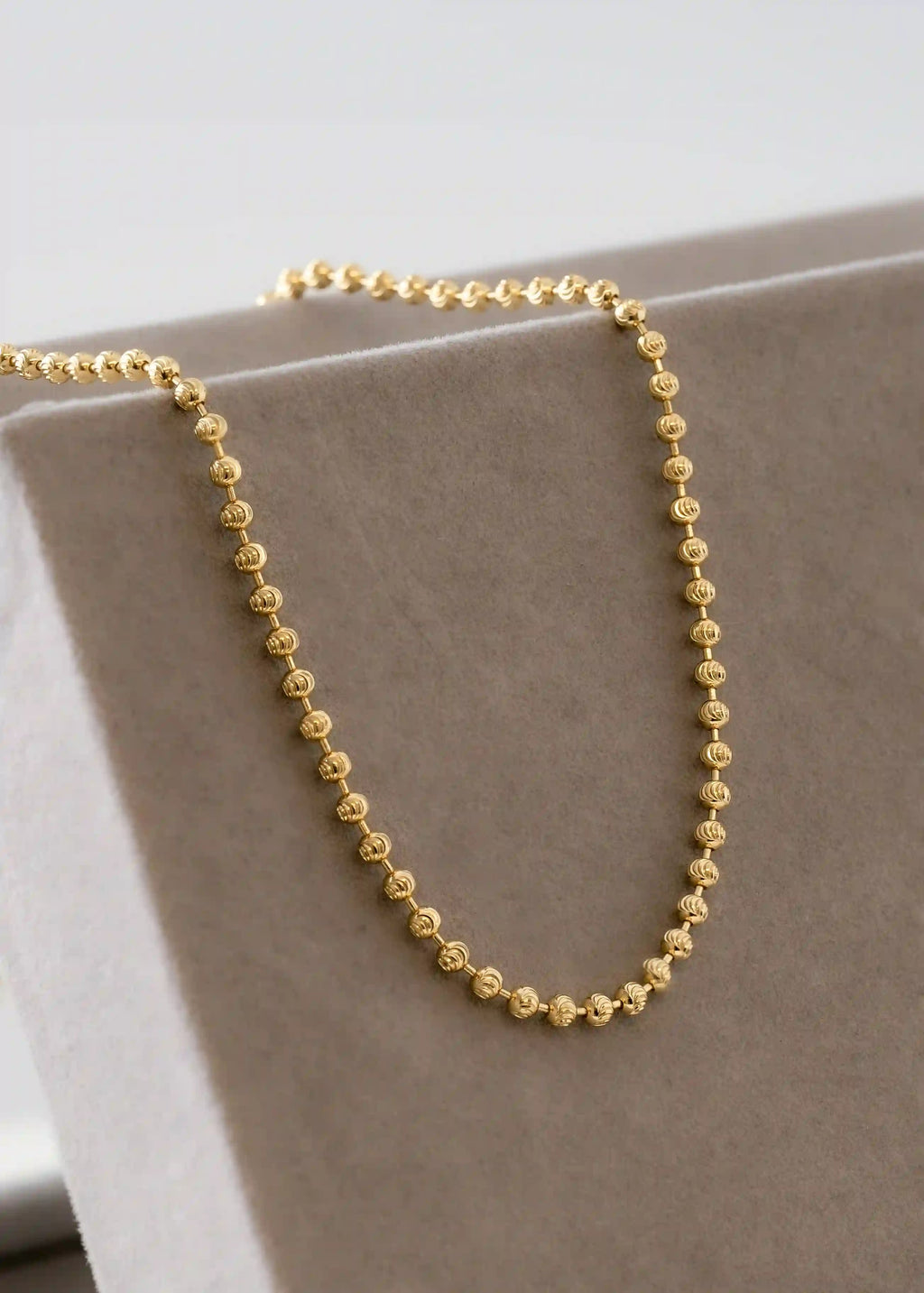 Cadena Balín 65 cm 3 mm de oro laminado 18k