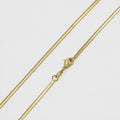 Cadena Serpiente 65 cm de oro laminado 18k