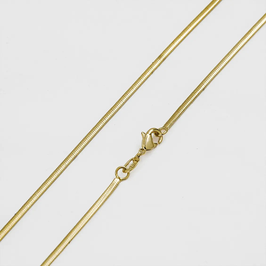 Cadena Serpiente 65 cm de oro laminado 18k