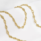Cadena Eslabón Marinero 45 cm de oro laminado 18k