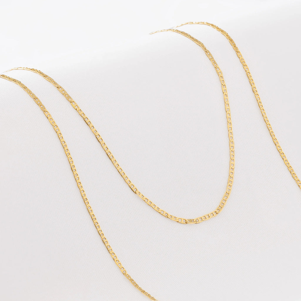 Cadena Escalera 40 cm de oro laminado 18k