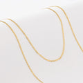 Cadena Escalera 40 cm de oro laminado 18k
